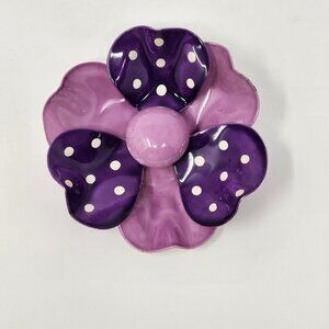 VINTAGE PURPLE AND LAVENDER FLORAL BROOCH
